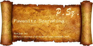 Pavesitz Szerafina névjegykártya